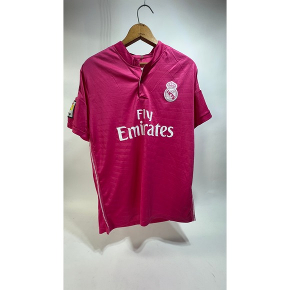 Real Madrid Other - 2014 Deadstock Adidas x Real Madrid FC Pink Soccer Jersey Mens Fly Emirates